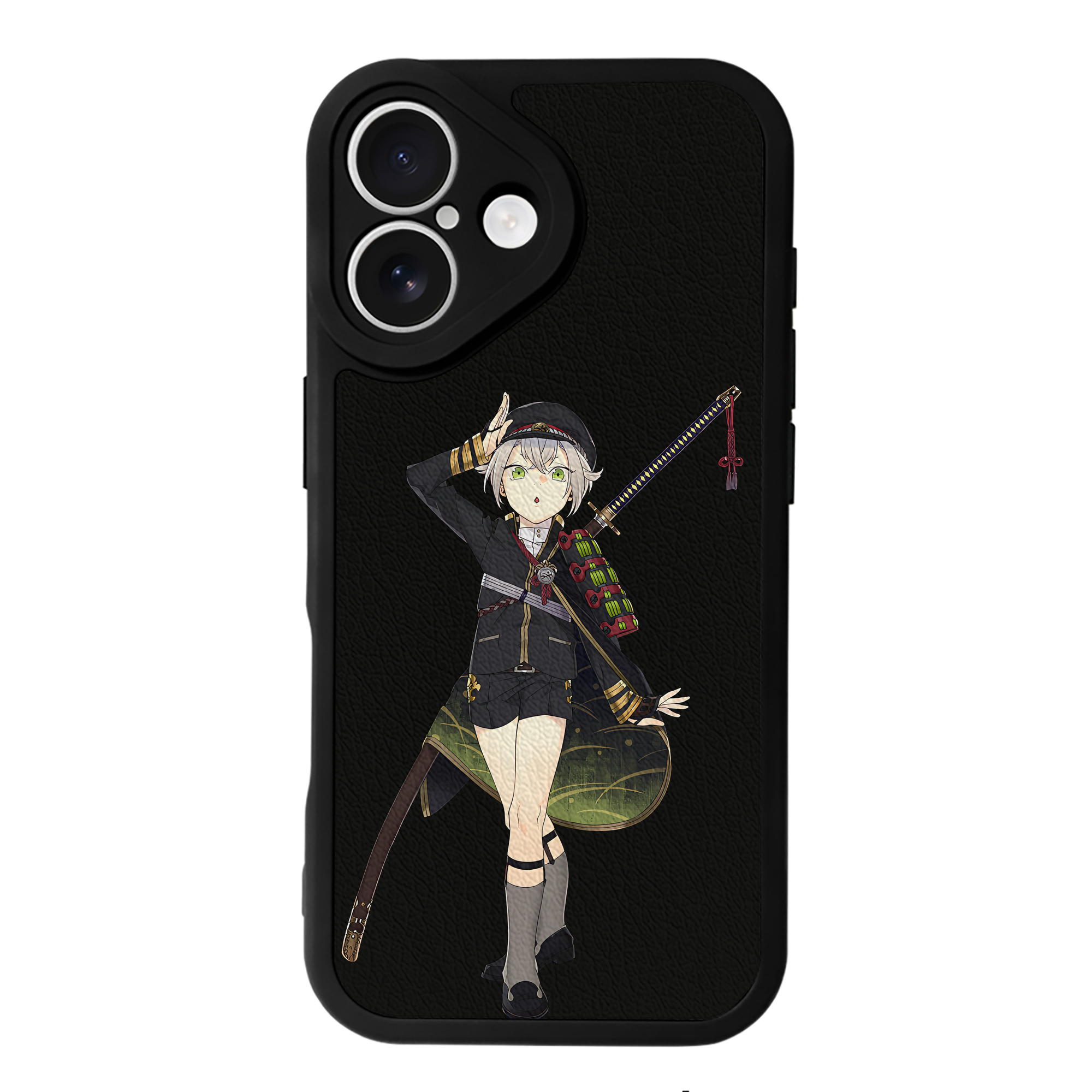 （画像用） 刀剣乱舞 Touken Ranbu 【iPhone 16シリーズ対応】シリコンスマホケース（レザー調） 材質：シリコン